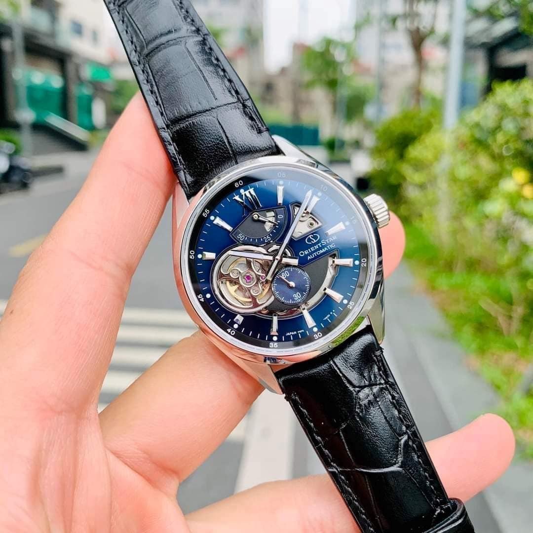 ORIENT STAR Automatic Blue Dial Leather Men